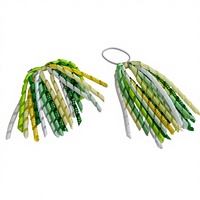 Pinces à cheveux torsadées Korker, attaches pour queue de cheval ludiques, pour fêtes, haute qualité, rouge, blanc et noir avec bande élastique, emballage carton