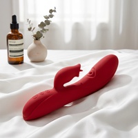 Vibrateur rechargeable étanche en silicone et ABS, double extrémité, lubrifié, pour clitoris et point G, 7 vitesses de vibration, modes de stimulation, recharge USB