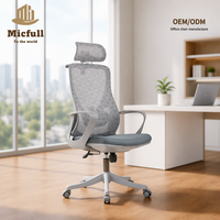 Chaise de bureau ergonomique pivotante et inclinable en maille pour dirigeant, mobilier moderne à prix abordable