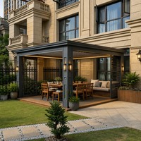 Pergola en aluminium, solution professionnelle résistante aux intempéries, pergola, gazebo, pavillon pour grands espaces de vie en plein air