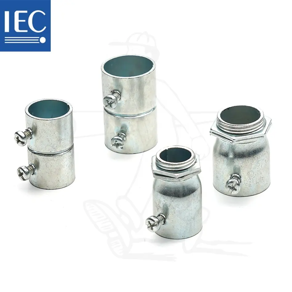 Acoplamiento de conector de acero EMT IEC 61386, 25MM, accesorios de tubo EMT
