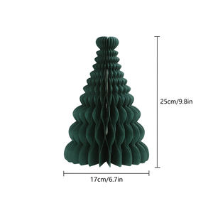 Vintage Style Green Honeycomb Foldable Paper Christmas <strong>Tree</strong> Ornament <strong>Decoration</strong> <strong>Easter</strong> Christmas Desk Decor Magnetic 3D - Product Image 4
