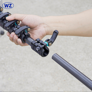 Poteau télescopique en fibre de carbone <span class=keywords><strong>pas</strong></span> <span class=keywords><strong>cher</strong></span> prix personnaliser bonne <span class=keywords><strong>pince</strong></span> de verrouillage <span class=keywords><strong>à</strong></span> rabat en nylon <span class=keywords><strong>pince</strong></span> supplémentaire pour votre propre adaptateur - Product Image 1