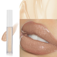 Brillant à lèvres scintillant transparent de maquillage végétalien de marque de distributeur de haute qualité avec logo personnalisé