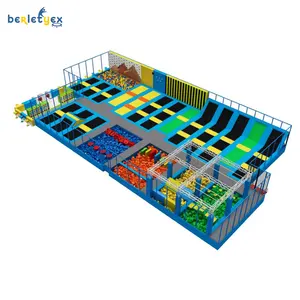 Berletyex Indoor Trampoline Park Amusement Toddler Interactive Soft Play Shopping Mall Kids Play Area Playground Equipment