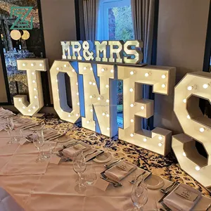 Tall events letters with lights number Metal Event Large led letterlights Giant 4ft led numbers Light Up light large for wedding