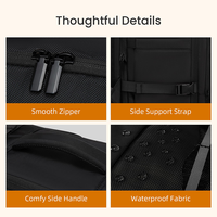 Sac à dos de voyage décontracté résistant à l'eau avec logo personnalisé, adapté aux déplacements professionnels, grande capacité, sac pour ordinateur portable 16 pouces tendance