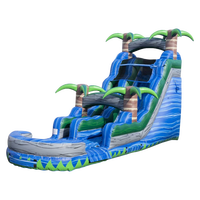 Maison gonflable commerciale de rebond pour enfants de toboggan aquatique de piscine de toboggan d'eau simple moderne