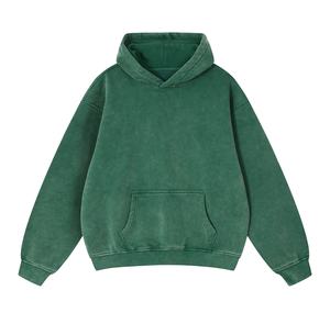 OEM ODM 355G Sweat à capuche streetwear unisexe oversize à épaules tombantes en molleton velours teint en pièce effet flocon de neige - Product Image 2