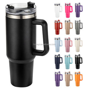 Promo Grosir Cangkir Logam Vakum 40 OZ, Mug Perjalanan Stainless Steel, Tumbler Terisolasi 40 OZ dengan Tutup dan Sedotan - Product Image 1