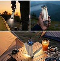 Lampe de camping portable à LED latérale à 3 feuilles, rechargeable, 6 modes, à suspendre, pour l'extérieur, la plus vendue