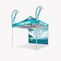13x13ft Wasserabweisendes Logo-Bedrucktes Dachzelt Robuster Stabiler Rahmen Tragbare Zelte für Outdoor-Veranstaltungen