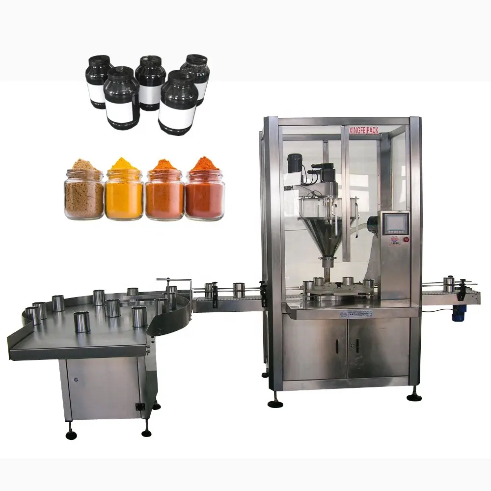Máquina de llenado de especias de café, bote automático para fertilizante de polvo y especias con colector de polvo