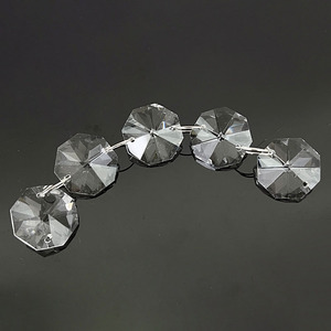 Effacer 24MM cristal octogone perles lustre rideau pièces guirlande chaîne pour mariage fête décoration MH-DS0401 - Product Image 3