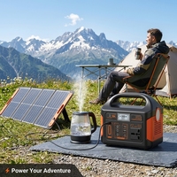 Pembangkit tenaga surya 300W, Generator tenaga surya 64000mAh portabel, 110V AC 2 DC, USB outlet, kontroler MPPT, catu daya paket baterai cadangan