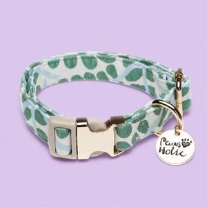 Collier pour chien en coton imprimé élégant et moderne, taille XS, confortable, léger, durable, imperméable, réglable, accessoire de promenade - Product Image 1