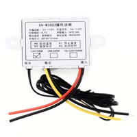 Controlador de Temperatura Digital LED XH-W3002 12V 24V 220V 10A, Termostato con Sonda y Sensor Impermeable W3002