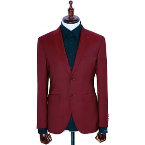 Custom tailor made red fabric suit for men high quality wedding dress suits for men