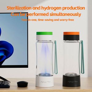 Bouteille d'eau enrichie en hydrogène avec logo personnalisé, générateur d'hydrogène intelligent portable rechargeable, filtre intégré - Product Image 3
