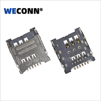 Conector de Tarjeta MICRO SIM Tipo Bisagra WECONN WL-SIM180-011 6PIN+0 H=1.80mm, Certificado ISO 9001/IATF 16949, Personalizable