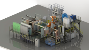 Sistema Robotico Integrato di Spruzzatura/Estrazione Completamente Automatizzato Wotec 800T-9000T per Pressofusione - Product Image 2