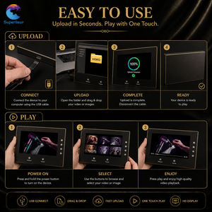 Brochure <span class=keywords><strong>Video</strong></span> Digitale Aziendale di Lusso con Logo Personalizzato, Schermo IPS HD da 7 Pollici, Formato A5, Arte Popolare, Certificato CE - Product Image 3