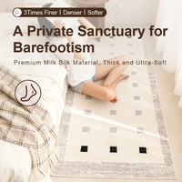 Tapis de chevet moderne antidérapant, imperméable, écologique et adapté aux animaux domestiques, tapis de prière doux pour vestiaire, repose-pieds, baie vitrée