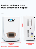 Stabilisateur de tension automatique mural AC 2025 SVC avec affichage LED monophasé 3KVA à 10KVA pour usage domestique et professionnel