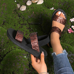 <span class=keywords><strong>Sandali</strong></span> con <span class=keywords><strong>tacco</strong></span> da donna di moda europea americana nuovo abbigliamento estivo da esterno con suola spessa da spiaggia sul mare - Product Image 3