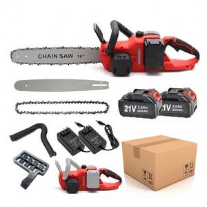 Scie à chaîne électrique portable pour l'abattage des arbres, 16 pouces, <span class=keywords><strong>batterie</strong></span> au lithium, scie à chaîne électrique rechargeable - Product Image 2