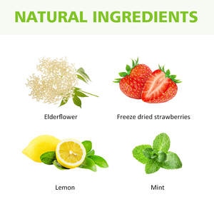 OEM Mélange naturel de super herbes biologiques, fraise, citron, menthe, thé à la fleur de <span class=keywords><strong>sureau</strong></span> séché - Product Image 3