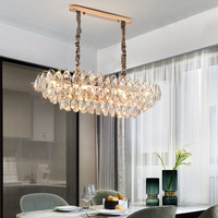 Lustre LED moderne de luxe en cristal pour salon, villa, chambre à coucher, éclairage principal, décoration d'intérieur