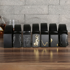LQbelt Boucles automatiques pour hommes Ceintures en PU Vente en gros <span class=keywords><strong>Ceinture</strong></span> d'usine pour hommes <span class=keywords><strong>Ceinture</strong></span> à cliquet <span class=keywords><strong>Boucle</strong></span> en fer - Product Image 1
