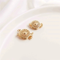Pas de ternissure GF 14K or rempli rond filigrane perle fermoir pour Bracelet collier fabrication de bijoux résultats accessoires