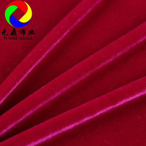Cổ Phiếu Đã Sẵn Sàng 95% Polyester 5% Spandex Canary Vuông Nhung Căng Trung Quốc Giá Rẻ Spun Vải Nhung Cho Giáng Sinh Quần Áo - Product Image 3