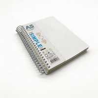 Carnet à spirale A5 personnalisé en gros, couverture rigide en PP, 100 feuilles, avec reliure métallique, pour étudiants