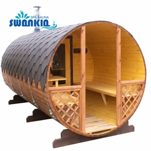 Chinese Manufacturers Produce Traditional Outdoor Bucket Panoramic Steam Sauna With Electric Sauna Heater
