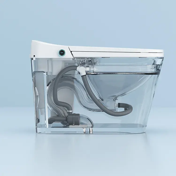 नई डिजाइन नवाचार मंजिल घुड़सवार जुड़ा सफेद स्मार्ट शौचालय के लिए अनुकूलित