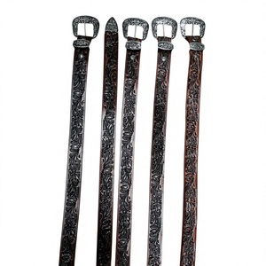 Cinturones de Cuero con Hebilla de Acero Vintage y Bordado Personalizado, Ecológicos, Impermeables, Última Llegada, Precio al por Mayor, Accesorios para Hombre - Product Image 5