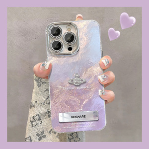 Blue Gradient Stereo <strong>Planet</strong> for Apple 16 Tinfoil Print Phone Case 15 Lens Film Fall Resistant 14 Advanced Sense Phone Case - Product Image 3