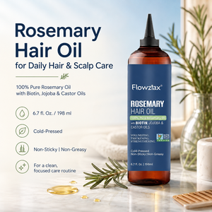 <strong>Rosemary</strong> Hair Growth Serum <strong>Oil</strong> 100% <strong>Pure</strong> Natural Organic with Biotin Jojoba Castor <strong>Oils</strong> <strong>Rosemary</strong> Essential <strong>Oil</strong> for Hair Growth - Product Image 2