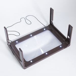 แว่นขยายวิดีโอ Led A5ขนาดพับได้พลาสติก2.5X 6LEDs มือฟรีอ่านแว่นขยาย - Product Image 4