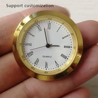Vente en gros : Cadran de montre rond en cristal de 36 mm, fournitures de bureau, mouvement de montre personnalisé incrusté, cloche métallique, montre artisanale, offre spéciale