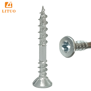 Vis autotaraudeuses à tête cylindrique à filetage partiel en zinc blanc - Product Image 4