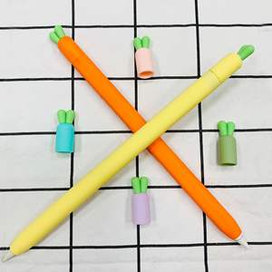 Étuis à crayons en Silicone souple pour <span class=keywords><strong>Apple</strong></span> <span class=keywords><strong>Pencil</strong></span> 1 <span class=keywords><strong>2</strong></span> mignon Cartoon <span class=keywords><strong>housse</strong></span> de carotte étui de protection Anti-perte en Silicone capuchon de plume pour Ipad - Product Image 6
