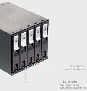 Unestech Giá Đỡ Ổ Cứng Gắn Trong 5,25in Trao Đổi Nóng Không Khay SATA 5-Bay 3.5 Inch - Product Image 1