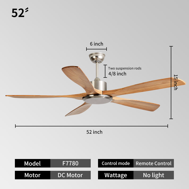 52INCH-Nickel brossé + bois