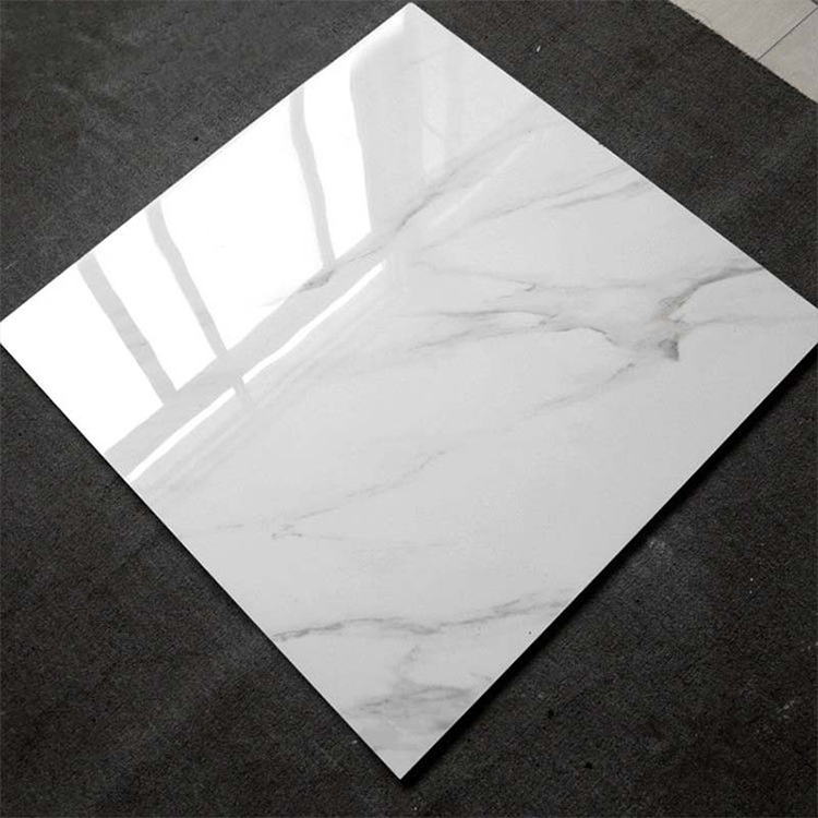 Azulejos de porcelana de mármol blanco estándar, porcelana de porcelana brillante de 60x60 para suelo, gran oferta