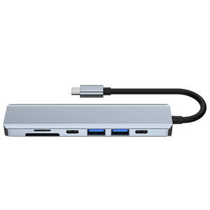 Hub USB C 7-en-1, <span class=keywords><strong>adaptateur</strong></span> 4K avec lecteur de carte SD TF, station d'accueil multiport Type C pour MacBook Pro - Product Image 6