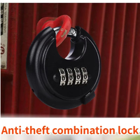 Candado de Combinación de 4 Dígitos Reajustable de Acero Inoxidable de 70 mm – Candado de Disco Redondo de Alta Resistencia con Contraseña para Puerta, Cobertizo, Valla y Casillero